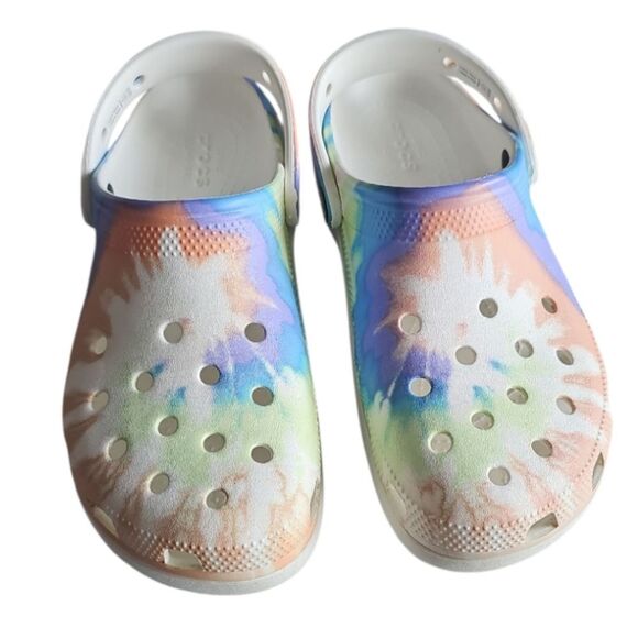 Crocs Classic Platform Clogs Pastel Tie Dye Sz 7 Outdoor Beach Summer Festival - Picture 10 of 13